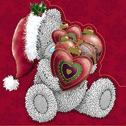 NC83 Pintura de Diamante 5D Enviar Amor Oso de Navidad Pintura de Diamante de Dibujos Animados Rompecabezas para niños Regalo Ideal Decoración Artesanía 40X50Cm NC83 Pintura de Diamante 5D Enviar Amor Oso de Navidad Pintura de Diamante de Dibujos Animados Rompecabezas para niños Regalo Ideal Decoración Artesanía 40X50Cm