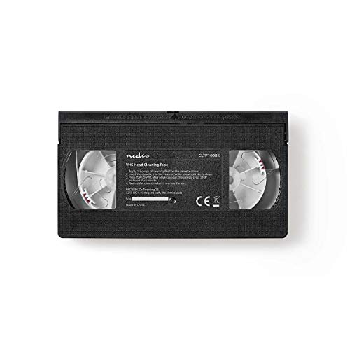 Nedis CLTP100BK Cinta de Limpieza de Cabezales VHS | 20 ml