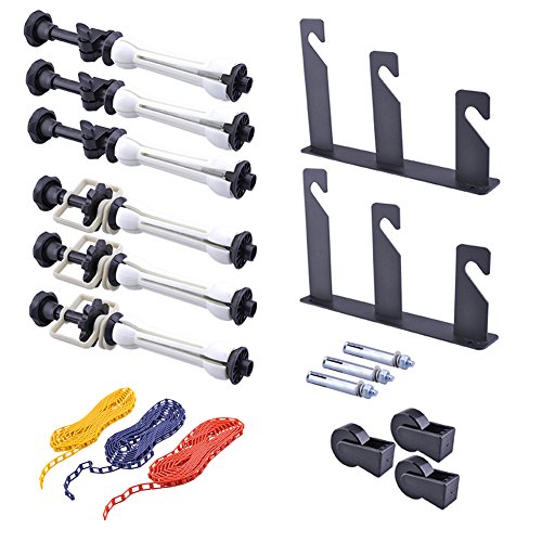 Neewer 3 Deslizante Montaje Pared Manual para Sistema de Fondo Fotografía, Incluye: (2) Ganchos de Triple-Plegar +(6) Barras de Extensión+(3) Cadenas Neewer 3 Deslizante Montaje Pared Manual para Sistema de Fondo Fotografía, Incluye: (2) Ganchos de Triple-Plegar +(6) Barras de Extensión+(3) Cadenas