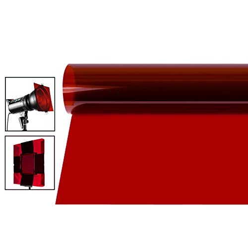 Neewer 40 x 50cm Filtro Gel de Color, Capas Superpuestas de Color, Láminas Plástica de Película de Color Transparente, Filtro Luz Gel de Corrección para Estudio Fotográfico(Rojo)