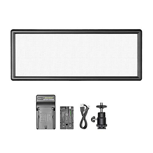 Neewer Luz Regulable LED Super Fino Bi-Color con Pantalla LCD 2600mAh Batería de Li-ion y Cargador - Panel LED de Ultra Alta Potencia 3200K-5500K para Cámara Foto Estudio Video Neewer Luz Regulable LED Super Fino Bi-Color con Pantalla LCD 2600mAh Batería de Li-ion y Cargador - Panel LED de Ultra Alta Potencia 3200K-5500K para Cámara Foto Estudio Video