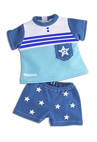 Nenuco Ropita Casual 35cm. Camiseta y pantalón azul con estrellitas (Famosa) (700013822)