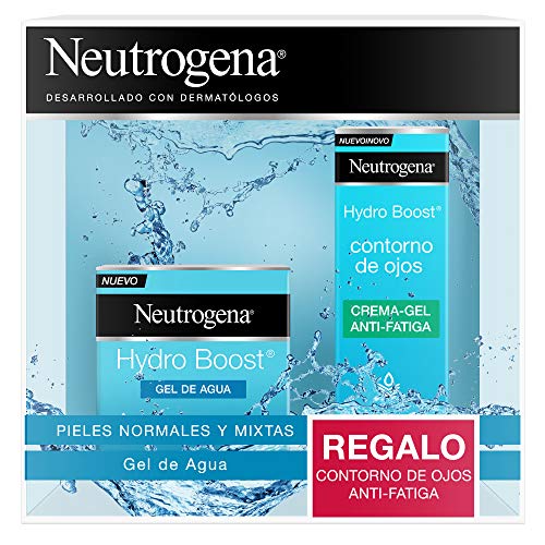 Neutrogena Hydro Boost Pack Hidratación Facial 24 horas, Gel de Agua Hydro Boost 50ml y Contorno de Ojos Anti,Fatiga 15ml