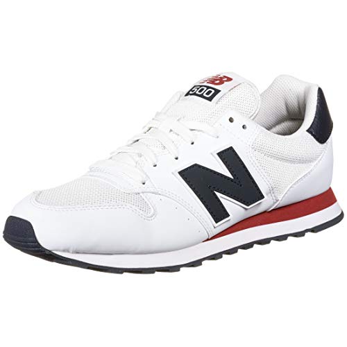 New Balance 500 Core, Zapatillas Hombre, Blanco (Munsell White/Eclipse/Tempo Red Swb), 43 EU New Balance 500 Core, Zapatillas Hombre, Blanco (Munsell White/Eclipse/Tempo Red Swb), 43 EU