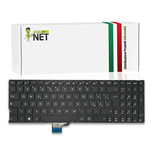 New Net Keyboards – Teclado italiano compatible con Notebook Asus SNK-WH00E 9Z.ND2PU.00E 0KNB0-6722IT00 0KN0-UQ1IT13