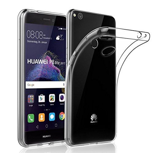 NEW'C Funda para Huawei P8 Lite 2017, Anti- Choques y Anti- Arañazos, Silicona TPU, HD Clara