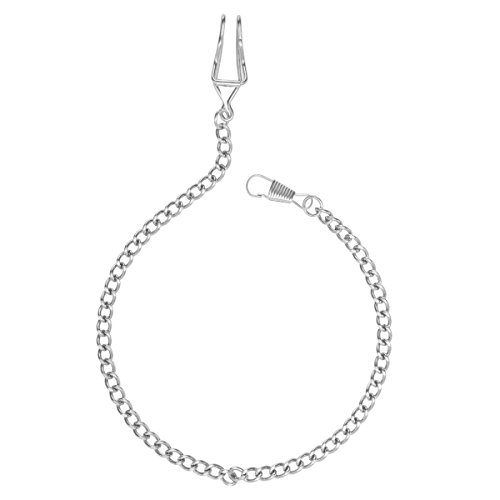 NICERIO Llavero de cadena de reloj de bolsillo plateado plata clásico NICERIO Llavero de cadena de reloj de bolsillo plateado plata clásico