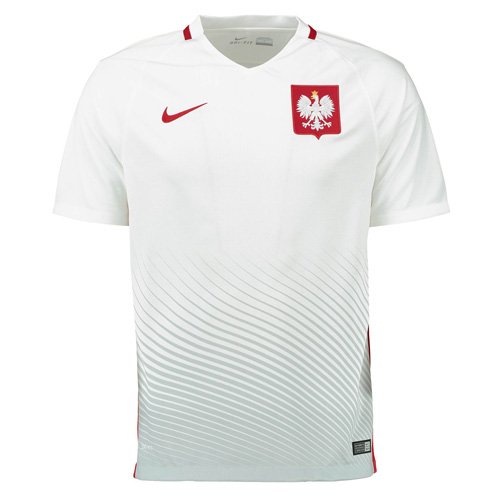 NIKE Polonia YTH Hm Supporters tee Top Manga Corta, Niños, Blanco (Blanco/Sport Rojo), L