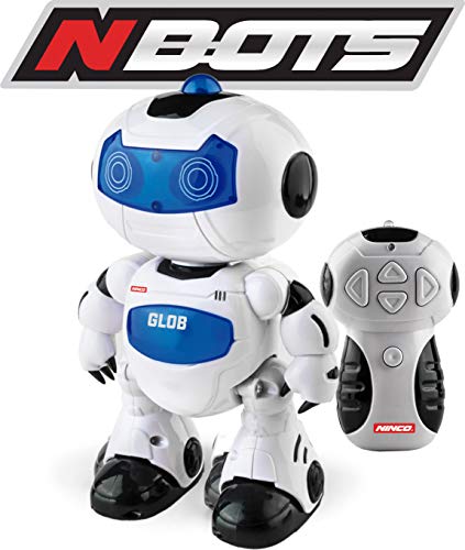 Ninco Nbots Robot Glob. Con luz y sonido, color blanco y azul NT10039