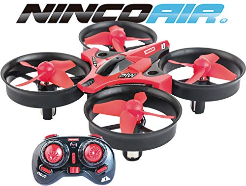 Ninco-NH90132 Drone Piw. Con hélices protegidas A partir de 8 años Color rojo NH90132, (90132NH)
