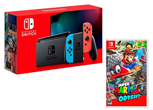 Nintendo Switch 32gb Azul/Rojo Neón + Super Mario Odyssey Nintendo Switch 32gb Azul/Rojo Neón + Super Mario Odyssey