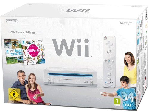 Nintendo Wii Family Edition Blanco Wifi - Videoconsolas (Wii, Blanco, 512 MB, DVD, SD, 802.11b,802.11g)