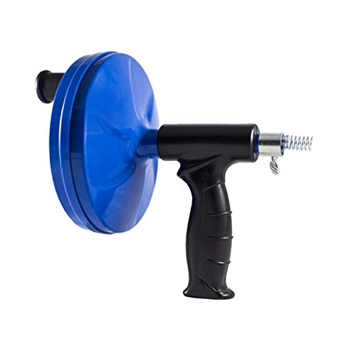 Nirox Desatascador de desagües 7,6m x 6mm - Desatascador espiral manual (1,1cm) Extensible - Desatascador tuberias manivela ideal para quitar el pelo de los desagües