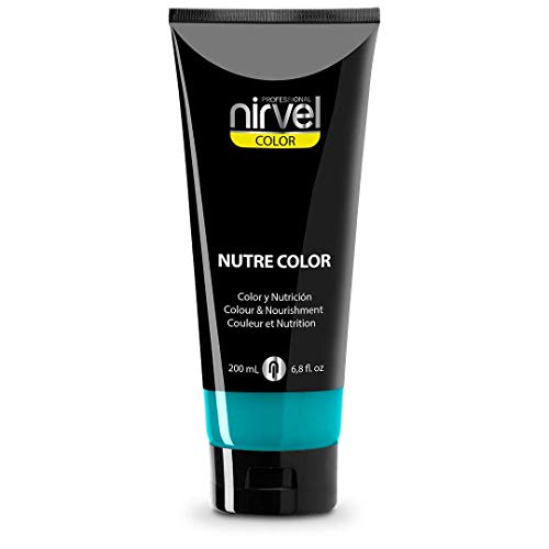 Nirvel NUTRE COLOR FLUOR Turquesa 200 mL Mascarilla Profesional - Coloración temporal - Nutrición y brillo