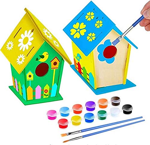 N\O Miystn Casita Pajaros Exterior, Mini Pajarera de Madera, Casa Pajaros Usado para Educativo Woodcraft Rompecabezas de Juguete DIY Kit (2 Piezas, Casita para Pájaros) N\O Miystn Casita Pajaros Exterior, Mini Pajarera de Madera, Casa Pajaros Usado para Educativo Woodcraft Rompecabezas de Juguete DIY Kit (2 Piezas, Casita para Pájaros)