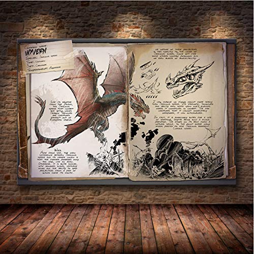 NOBRAND Ark: Survival Evolved Poster Game Lienzo Poster Painting Decorativo Wall Wallpaper Living Room Poster Lienzo Pintura Decoración 40X50Cm (M: 0507)