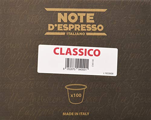 Note D'Espresso Cápsulas de café clásico - 100 x 5,6 g, Total: 560 g