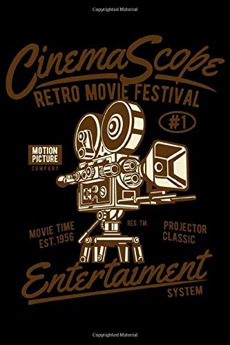 Notebook For Cinema Scope Retro Movie Festival Entertainment Journal Gift: Journal for Writing, College Ruled Size 6" x 9", 120 Page