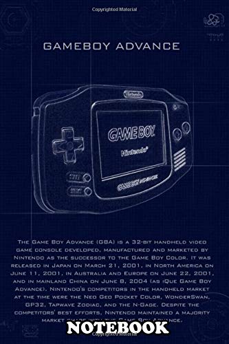 Notebook: Gameboy Advance With Blueprint Effects , Journal for Writing, College Ruled Size 6" x 9", 110 Pages