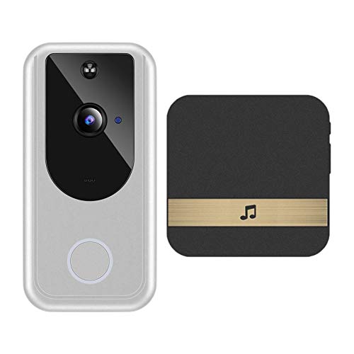 Nrpfell D1 Video Timbre Cámara 720P Inalámbrico Wifi Timbre Inteligente Visión Nocturna Detector de Movimiento Pir Timbre Plata Enchufe de la Ue Nrpfell D1 Video Timbre Cámara 720P Inalámbrico Wifi Timbre Inteligente Visión Nocturna Detector de Movimiento Pir Timbre Plata Enchufe de la Ue