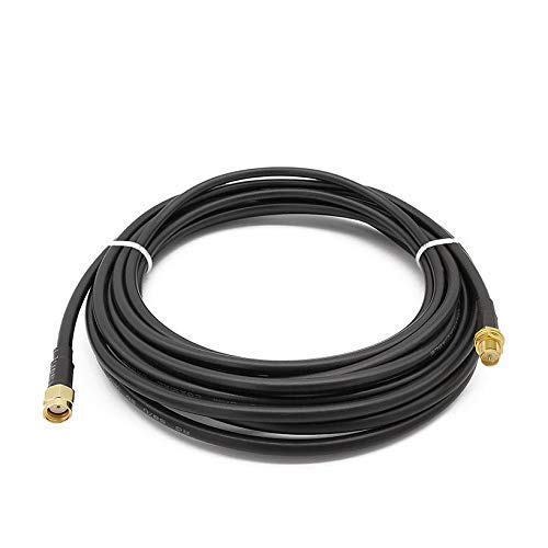Nuevo cable de pigtail RP-SMA macho a RP-SMA hembra de baja pérdida LMR195, utilizado para extensión de antena WIFI 1/5/10/15/20/30 metros (30 m)