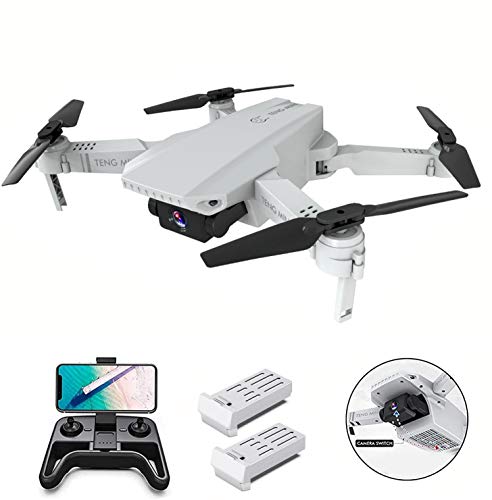 OBEST Mini Dron con Cámara 4K HD, Dual Cámara Posicionamiento de Flujo óptico, Altitude Hold, Modo sin Cabeza, Vuelo de Trayectoria, 2 Baterías, Vuelo de 24-30 Minutos, para Principiantes, Blanco