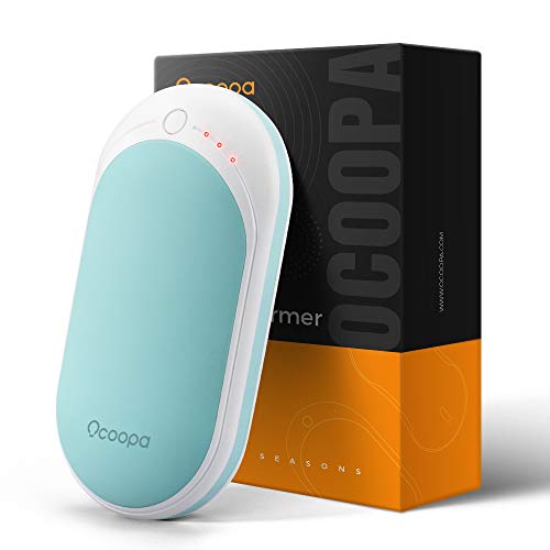 OCOOPA Calentadores de Manos Recargables USB, Batería Externa de 5200mAh, Calienta Manos Electrónico de Bolsillo, Reusable,Portátil, Excelente para Raynauds, Regalos para Cazadores, Golfistas (Azul) OCOOPA Calentadores de Manos Recargables USB, Batería Externa de 5200mAh, Calienta Manos Electrónico de Bolsillo, Reusable,Portátil, Excelente para Raynauds, Regalos para Cazadores, Golfistas (Azul)