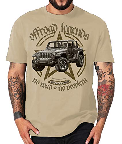 Offroad Legends USA Vintage Camiseta Amerika Army todoterreno Jeep Arena Rubi XXL
