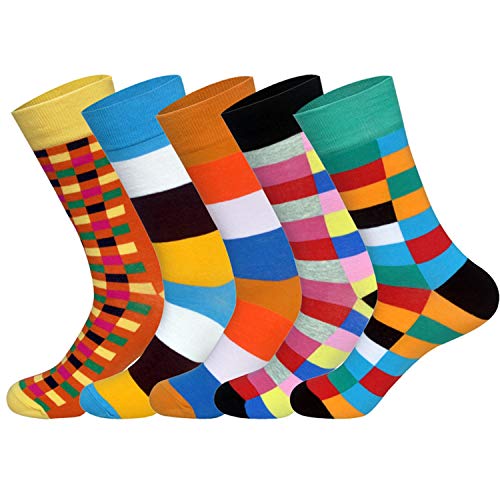 OIVLA Calcetines 5Pairs/Lot Brand Men Socks 60 Colors 12 Selects British Style Streetwear Designer Happy Socks Funny With Gift Box C10 Light box