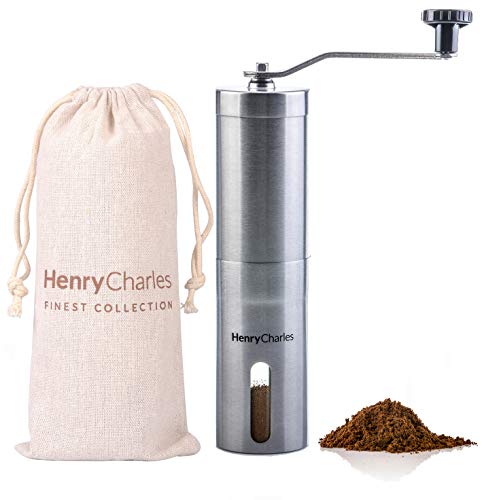 Oliver James Molinillo de Café Manual | La Mejor Colección de Henry Charles | De Acero Inoxidable con Moledores Ajustable de Cerámica - Tamaño Compacto hogar, la Oficina o los Viajes Oliver James Molinillo de Café Manual | La Mejor Colección de Henry Charles | De Acero Inoxidable con Moledores Ajustable de Cerámica - Tamaño Compacto hogar, la Oficina o los Viajes