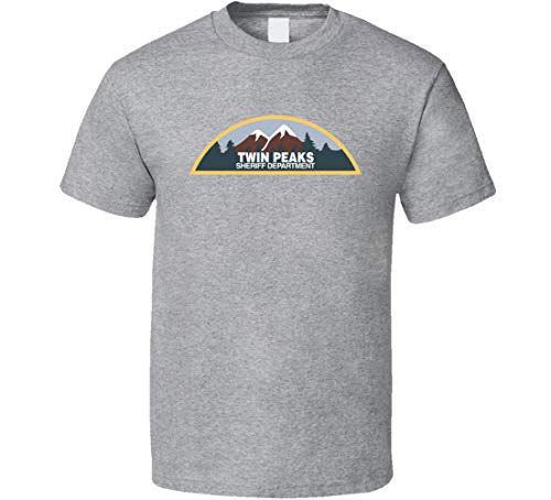 OOPEE Twin Peaks Sheriff Department Tv Show Fan Camiseta Gris