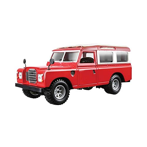 Outletdelocio. Burago 22063R. Coche Land Rover Series ll Rojo. Escala 1/24. Metalico