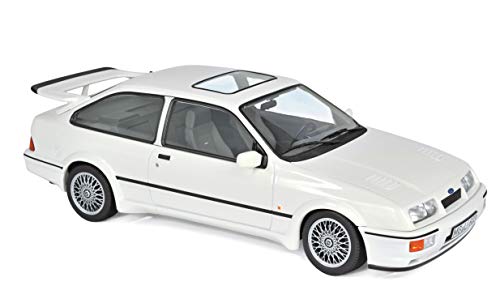 Outletdelocio. Coche Coleccion Ford Sierra RS Corsworth 1986. Blanco. Escala 1/18. Metalico