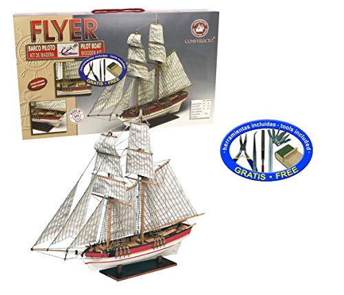 Outletdelocio Constructo 80615. Maqueta de Barco en Madera. Goleta Flyer. Escala 1/100. Herramientas y Pinturas Incluidas Outletdelocio Constructo 80615. Maqueta de Barco en Madera. Goleta Flyer. Escala 1/100. Herramientas y Pinturas Incluidas