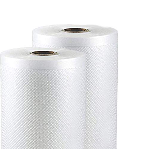 Palucart - 2 Rollos para envasar alimentos al vacío - Medidas 20 cm x 600 cm - Rollo gofrado - Bolsas al vacío para alimentos - Se adaptan a medida Palucart - 2 Rollos para envasar alimentos al vacío - Medidas 20 cm x 600 cm - Rollo gofrado - Bolsas al vacío para alimentos - Se adaptan a medida