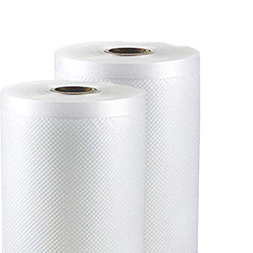 Palucart - 2 Rollos para envasar alimentos al vacío - Medidas 20 cm x 600 cm - Rollo gofrado - Bolsas al vacío para alimentos - Se adaptan a medida