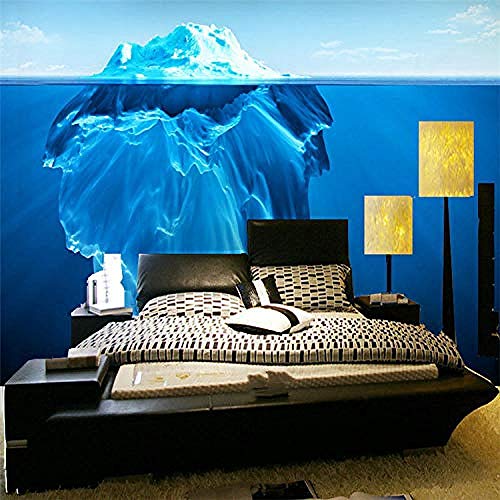 Papel pintado de iceberg personalizado 3D Mural de pared personalizado foto papel tapiz arte naturaleza paisaje Mur papel pintado pared dormitorio de estar sala de estar fondo No tejido-250cm×170cm