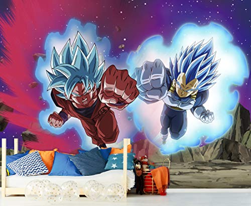 Papel Pintado de Pared Dragon Ball Super Goku y Vegeta Producto Oficial | 350x250 cm | Papel Pintado para Paredes | Producto Original |Decoración Hogar | DBS Papel Pintado de Pared Dragon Ball Super Goku y Vegeta Producto Oficial | 350x250 cm | Papel Pintado para Paredes | Producto Original |Decoración Hogar | DBS