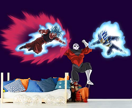 Papel Pintado de Pared Dragon Ball Super Goku y Vegeta vs Jiren Producto Oficial | 100x70 cm | Papel Pintado para Paredes | Producto Original |Decoración Hogar | DBS Papel Pintado de Pared Dragon Ball Super Goku y Vegeta vs Jiren Producto Oficial | 100x70 cm | Papel Pintado para Paredes | Producto Original |Decoración Hogar | DBS