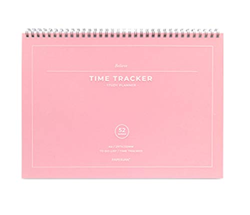 PAPERIAN Believe Time Tracker – Agenda de estudios, tamaño A4, sin fecha, lista de tareas, agenda (rosa) PAPERIAN Believe Time Tracker – Agenda de estudios, tamaño A4, sin fecha, lista de tareas, agenda (rosa)