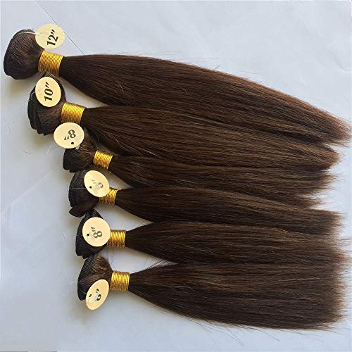Paquetes de Cabello Brasileño 6pcs/Lot Extensiones de Cabello Virgen Humana Total 200g, 8"x4pcs, 10" x1pc,12"x1pc Sedoso Pelo de Trama Recta En Stock Doble Dibujado Paquetes de Cabello Brasileño 6pcs/Lot Extensiones de Cabello Virgen Humana Total 200g, 8"x4pcs, 10" x1pc,12"x1pc Sedoso Pelo de Trama Recta En Stock Doble Dibujado