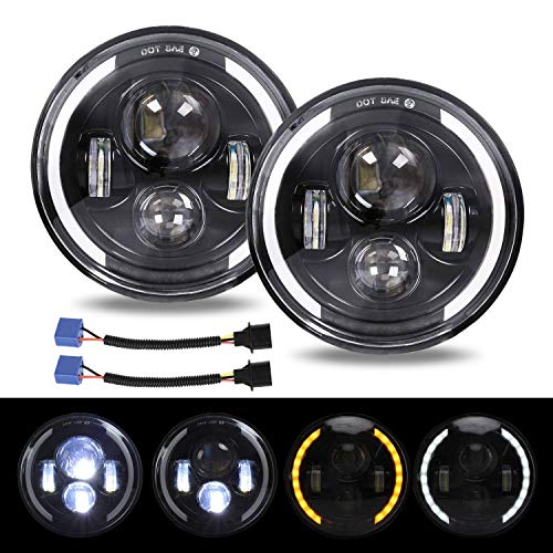 Par 7" Luz de trabajo LED 300W 30000LM 4 lentes Angel Eyes 3000K+6000K 4 modos de Iluminación Redondo Negro Cree Lights LED Off Road Fire Cross DRL HI LO Haz para Wrangler JK TJ LJ CJ Humm-er H1 H2 Par 7" Luz de trabajo LED 300W 30000LM 4 lentes Angel Eyes 3000K+6000K 4 modos de Iluminación Redondo Negro Cree Lights LED Off Road Fire Cross DRL HI LO Haz para Wrangler JK TJ LJ CJ Humm-er H1 H2