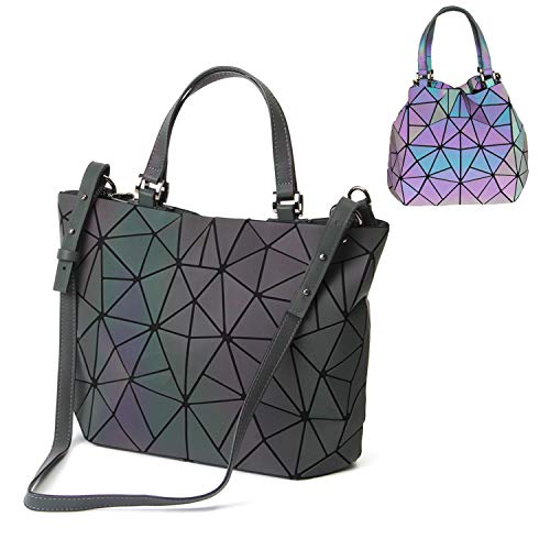 Parnerme Bolso Geométrico Grande Bolso de Hombro Bolso Tote Bag Bolsos Shopper Bolso de Mujer Bolso de Bandolera (Bolso-2)