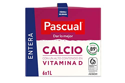 Pascual Leche Calcio Entera - Paquete de 6 x 1000 ml - Total: 6000 ml Pascual Leche Calcio Entera - Paquete de 6 x 1000 ml - Total: 6000 ml