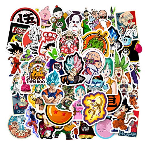 Pegatinas de Dragon Ball, Pegatinas de Dragon Ball PVC Graffiti Stickers Pegatinas Impermeable para Laptop Dragon Ball Paquete de PegatinasDragon Ball Paquete de Pegatinas 50 Pcs (TZ-AZ014-50PCS)