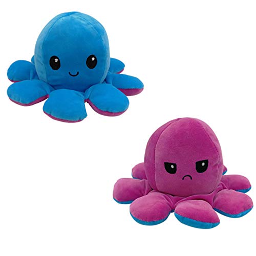 Peluche De Pulpo Reversible, Bonitos Juguetes De Peluche MuñEco Vibrante De Doble Cara El Pulpo Reversible Original De Felpa Bonitos Juguetes Peluche NiñOs MuñEco Pulpo Lindo Regalo Para Adultos