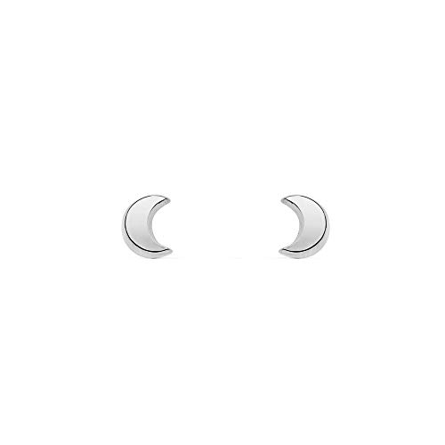 Pendientes Bebe o Niña Oro Blanco media luna lisa (9kts) Pendientes Bebe o Niña Oro Blanco media luna lisa (9kts)