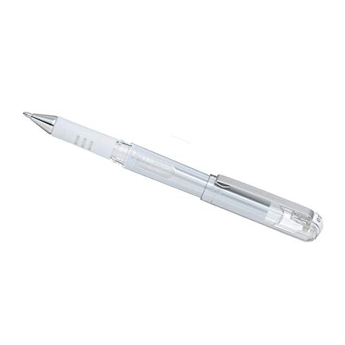 Pentel K230-W - Bolígrafo Hybrid Gel Grip DX en colores metálicos, blanco, paquete de 1 unidad