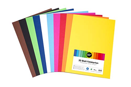 perfect ideaz cartulina cuché A3 de colores 30 hojas, cartulina, de color, en 10 colores diferentes, grosor de 300g/m², hojas de la máxima calidad perfect ideaz cartulina cuché A3 de colores 30 hojas, cartulina, de color, en 10 colores diferentes, grosor de 300g/m², hojas de la máxima calidad