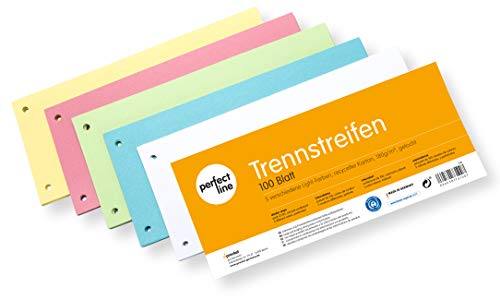perfect line 100 tiras separadoras de papel, separadores de registros en 5 colores, 160g/m², organización perfecta de archivadores para oficina y casa perfect line 100 tiras separadoras de papel, separadores de registros en 5 colores, 160g/m², organización perfecta de archivadores para oficina y casa